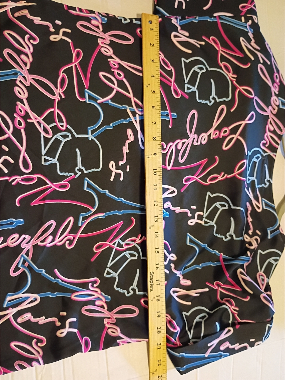Karl Lagerfeld Paris Women's Script & Eiffel Print Sz M‎ - Picture 5 of 7